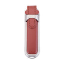 USB 2.0 Flash Drive Metal + PU Leather Memory Stick Pen Drives For PC Tablet 64GB Brown