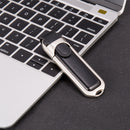Metal and PU Leather USB 2.0 Flash Memory Drive Stick Pen Thumb U Disk For Data Storages 256GB Black