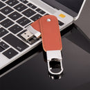USB2.0 Flash Drive U-Disk Memory Stick Swivel & Hook Pen Thumb Drives Swivel Data Storage Brown 256GB