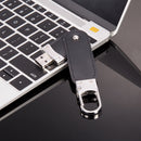 PU Leather USB2.0 Flash Memory Stick Thumb Disk Alloy Metal Rotating & Hook Lock For iPad/PC Tablet Black 256GB