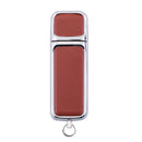USB 2.0 Secure Single USB Flash Drive Fast Storage Data Memory PU Casing Shockproof Mini Portable U Disk Color Brown 16GB