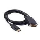DP to DVI Cable Male to Male DisplayPort to DVI-D 24+1 Adapter Cable Support 1080P Full HD with Gold-Plated for DisplayPort Enabled Desktops/Laptops to Connect to DVI Displays 6ft