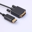 DP to DVI Cable Male to Male DisplayPort to DVI-D 24+1 Adapter Cable Support 1080P Full HD with Gold-Plated for DisplayPort Enabled Desktops/Laptops to Connect to DVI Displays 6ft