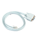 Female Serial RS232 Port to RJ45 Male Ethernet LAN Rollover Console Cable Switch Line-Blue PN Connector