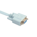 Female Serial RS232 Port to RJ45 Male Ethernet LAN Rollover Console Cable Switch Line-Blue PN Connector