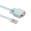Female Serial RS232 Port to RJ45 Male Ethernet LAN Rollover Console Cable Switch Line-Blue PN Connector