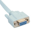 Female Serial RS232 Port to RJ45 Male Ethernet LAN Rollover Console Cable Switch Line-Blue PN Connector