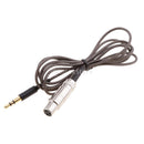 Upgrade Extension Cable Lead for AKG K240 K271 K702 K712 Q701 K267 On-Ear Headphones Tangle-Free Premium Earpiece Replacement Audio Cord (3.5mm Male to XLR 3Pin Female) 1.2m Black