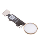 Replacement Home Menu Button for iPhone 8 / 8 Plus with Flex Cable Touch ID Sensor Main Key Assembly, Gold