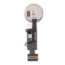 Replacement Home Menu Button for iPhone 8 / 8 Plus with Flex Cable Touch ID Sensor Main Key Assembly, Silver