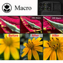 Phone Lens Case Cover for iPhone X , 6 in 1 160Â° Fisheye Lens + 10X/20X Macro Lens + 0.65X Wide Angle Lens + Telescope Lens with Dust Proof Plastic Case with for iPhone X