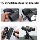 Metal Black DSLR/SLR Camera/Telescope Holder Tripod Adapter Mount L-shape Fixed Bracket - Eliminate Image-shake in Binoculars