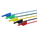 5Pcs 5 Colours 1M 4mm Banana to Banana Plug Soft Silicone Test Cable Lead for Multimeter