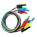 5Pcs 5 Colours 1M 4mm Banana to Banana Plug Soft Silicone Test Cable Lead for Multimeter