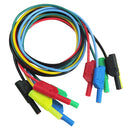 5Pcs 5 Colours 1M 4mm Banana to Banana Plug Soft Silicone Test Cable Lead for Multimeter