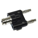 Adapter BNC Female Jack to Two Dual 4mm Banana Binding Male Connector
