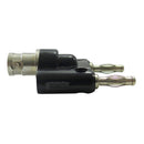 Adapter BNC Female Jack to Two Dual 4mm Banana Binding Male Connector