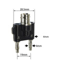 Adapter BNC Female Jack to Two Dual 4mm Banana Binding Male Connector
