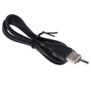 USB 2.0 Male to 3.5mm x 1.35mm 5V DC Power Supply Cable Barrel Connector Black