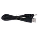 USB 2.0 Male to 3.5mm x 1.35mm 5V DC Power Supply Cable Barrel Connector Black