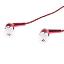 In-Ear Headphone, 3.5mm Jack Nylon Braided Bass Earbud Earphone With Mic For iPhone Samsung Red