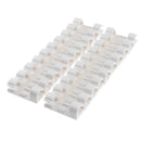 20 Pieces Self Adhesive Adjustable Wire Cable Ties Clamp Clip Tidy White