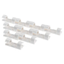 20 Pieces Self Adhesive Adjustable Wire Cable Ties Clamp Clip Tidy White