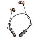 Headsets Wireless Earphone Neck Hanging Stereo Headphones Gold
