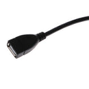 USB Extension Cable - USB 2.0 Right Angle A Male to A Female Extension Cable, Black?0.25m?