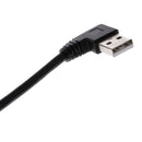 USB Extension Cable - USB 2.0 Right Angle A Male to A Female Extension Cable, Black?0.25m?