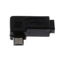 90 Right Angle Micro USB2.0 OTG Host Adapter w/USB Power for Android Smartphone Black