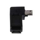 90 Right Angle Micro USB2.0 OTG Host Adapter w/USB Power for Android Smartphone Black