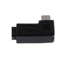 90 Right Angle Micro USB2.0 OTG Host Adapter w/USB Power for Android Smartphone Black