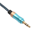 3.5mm Stereo Audio Cable Male To Male Aux Cable Cord For Car Stereo Blue