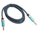 3.5mm Stereo Audio Cable Male To Male Aux Cable Cord For Car Stereo Blue