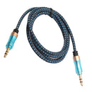 3.5mm Stereo Audio Cable Male To Male Aux Cable Cord For Car Stereo Blue