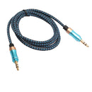 3.5mm Stereo Audio Cable Male To Male Aux Cable Cord For Car Stereo Blue