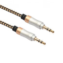 3.5mm Stereo Audio Cable Male To Male Aux Cable Cord For Car Stereo Brown