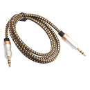 3.5mm Stereo Audio Cable Male To Male Aux Cable Cord For Car Stereo Brown