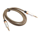 3.5mm Stereo Audio Cable Male To Male Aux Cable Cord For Car Stereo Brown