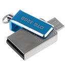 OTG USB Flash Drive for Cell Phones,Tablets and PCs,Key Chain Included, 32GB, Blue