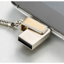 OTG USB Flash Drive for Cell Phones,Tablets and PCs,Key Chain Included, 32GB, Blue