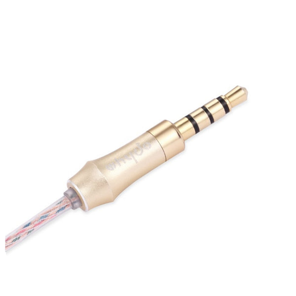 1.2m Wired Earphone 3.5mm In Ear Earbuds Earpiece Metal HiFi Headphones for Smartphone MP3 MP4 Red