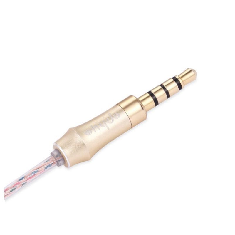 1.2m Wired Earphone 3.5mm In Ear Earbuds Earpiece Metal HiFi Headphones for Smartphone MP3 MP4 Red