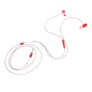 1.2m Wired Earphone 3.5mm In Ear Earbuds Earpiece Metal HiFi Headphones for Smartphone MP3 MP4 Red