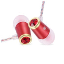 1.2m Wired Earphone 3.5mm In Ear Earbuds Earpiece Metal HiFi Headphones for Smartphone MP3 MP4 Red