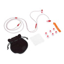 1.2m Wired Earphone 3.5mm In Ear Earbuds Earpiece Metal HiFi Headphones for Smartphone MP3 MP4 Red