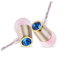 1.2m Wired Earphone 3.5mm In Ear Earbuds Earpiece Metal HiFi Headphones for Smartphone MP3 MP4 Gold