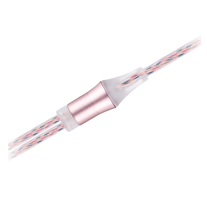 1.2m Wired Earphone 3.5mm In Ear Earbuds Earpiece Metal HiFi Headphones for Smartphone MP3 MP4 Pink