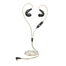 Detachable Dual Driver MMCX 3.5mm IN Ear Earhook Earphone Sport Headphone Headset